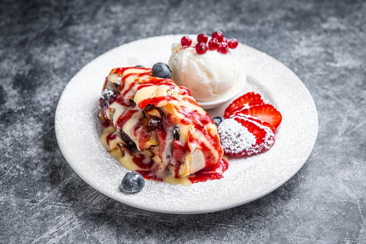 Apfelstrudel vaniljekastmega